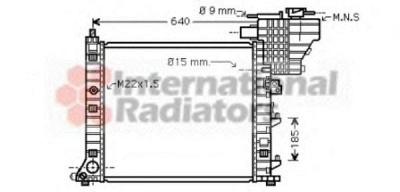 VAN WEZEL 30002335 -  Радиатор, охлаждение двигателя